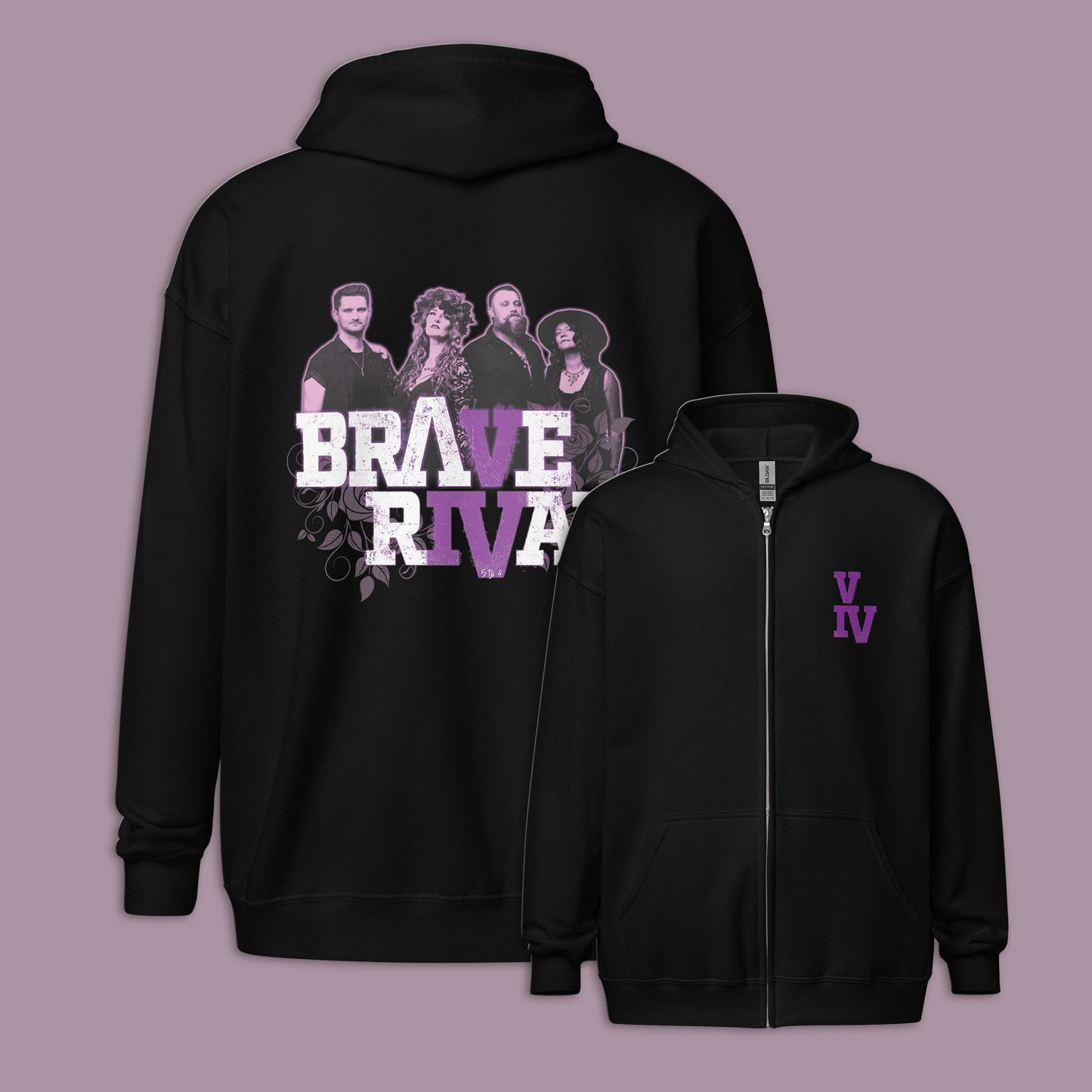 5 to 4 EP Design - Unisex Zip Hoodie (Black)