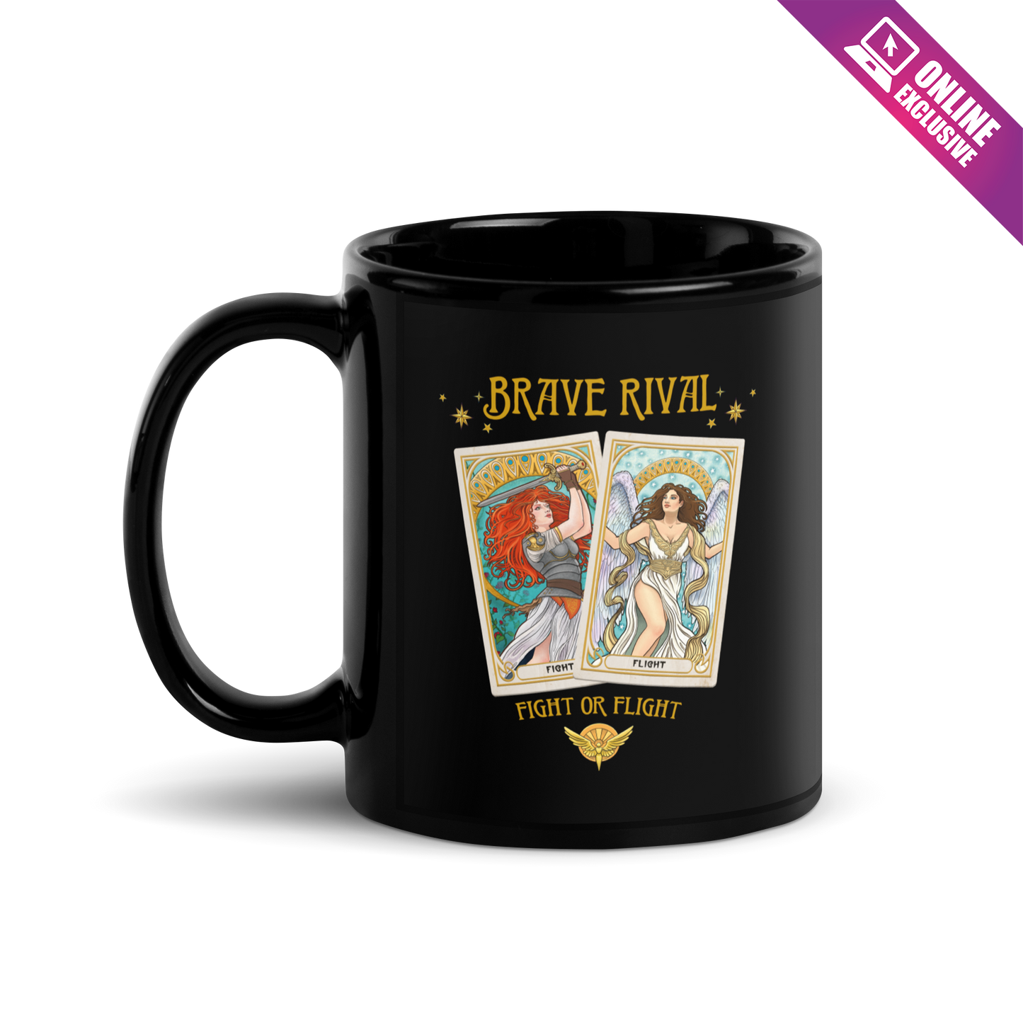 Black Fight Or Flight Tarot Mug (online exclusive)