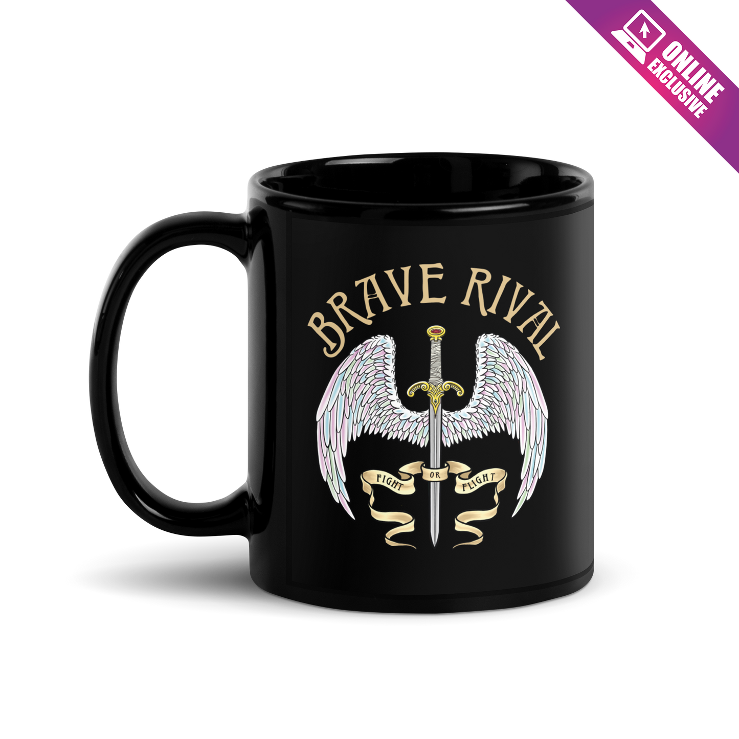 Black Fight Or Flight Winged Sword Mug (online exclusive)