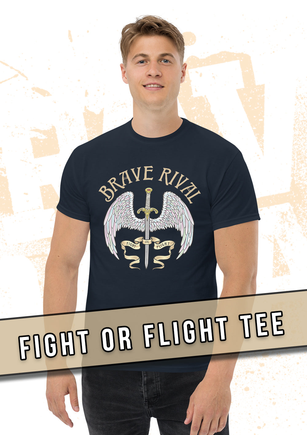 Fight Or Flight Unisex Navy Blue Tee
