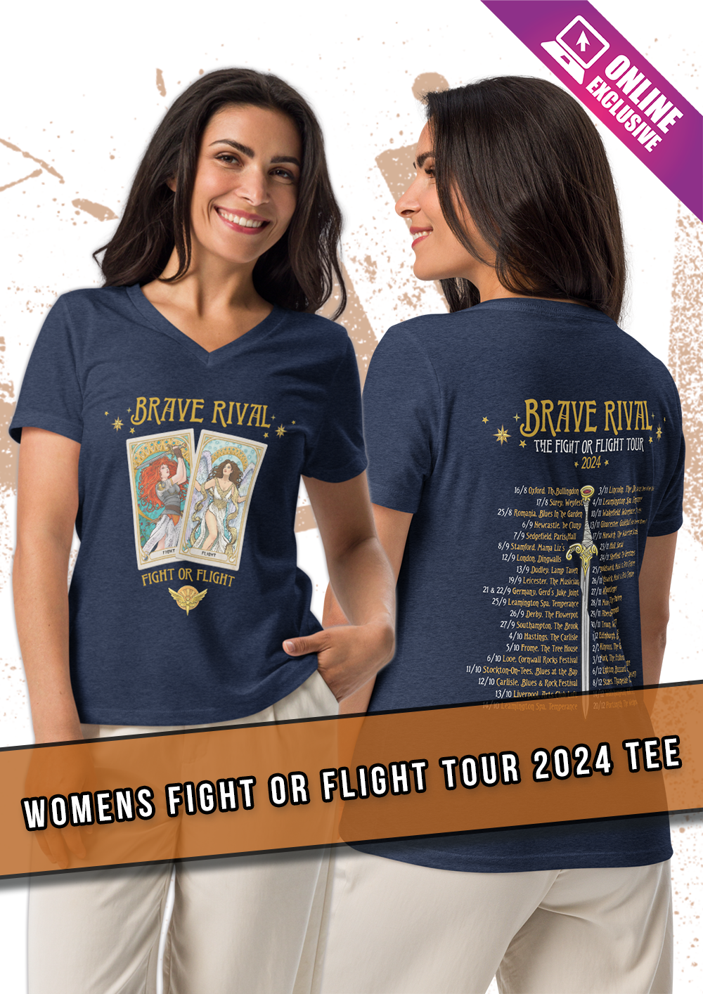 Womens Fight Or Flight Tour 2024 Tee (online exclusive)