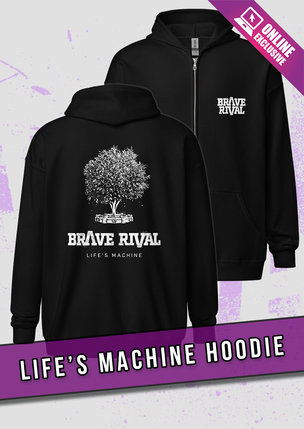 Unisex Life's Machine zip hoodie (online exclusive)