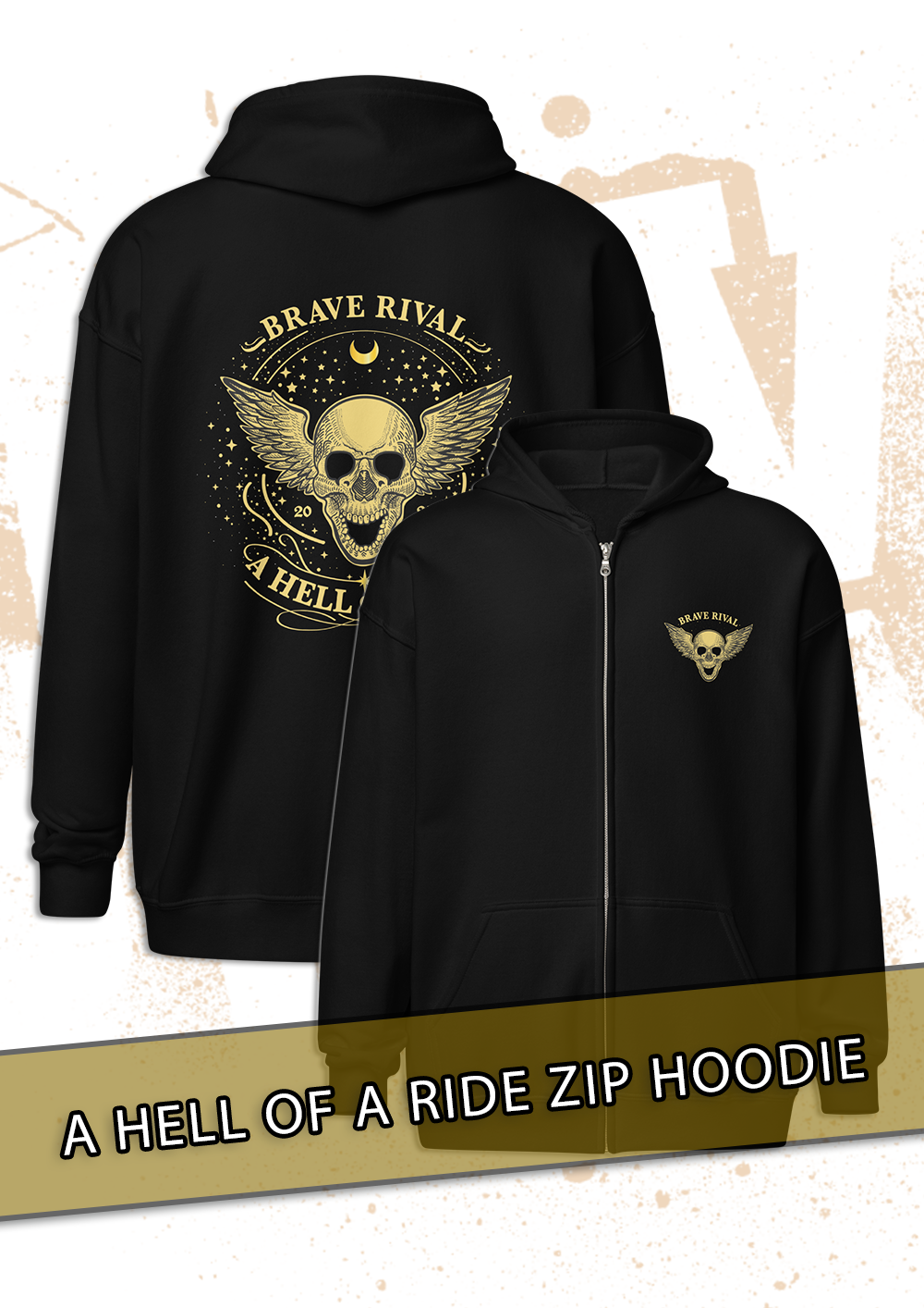 A Hell Of A Ride Black Zip Up Hoodie PRE-ORDER