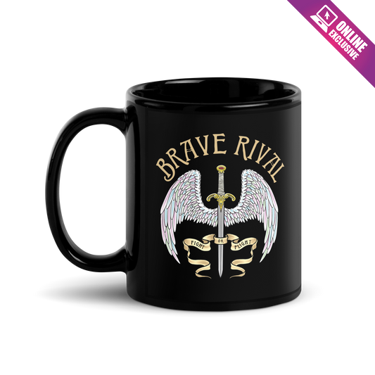 Black Fight Or Flight Winged Sword Mug - ONLINE EXCLUSIVE