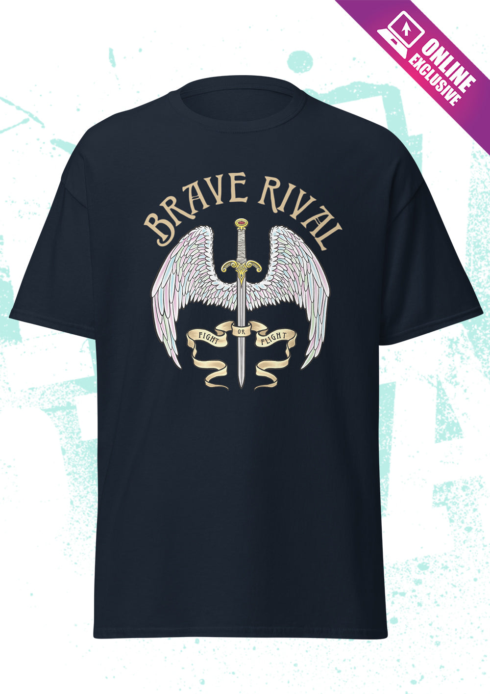 Fight Or Flight Unisex Navy Blue Tee - Plus sizes (online exclusive)