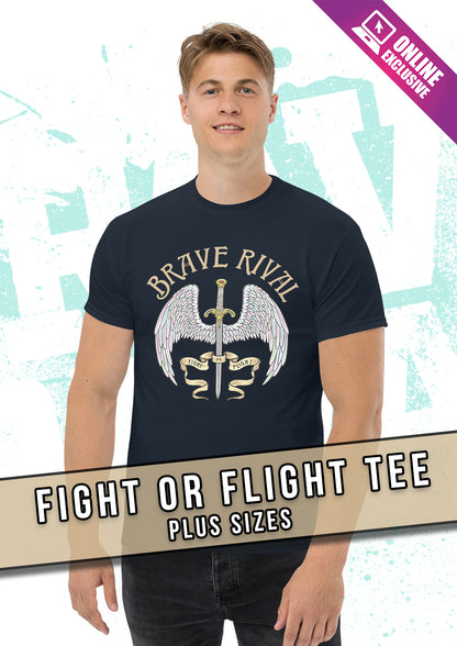 Fight Or Flight Unisex Navy Blue Tee - Plus sizes (online exclusive)