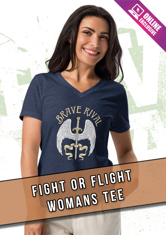 Womens Fight Or Flight Navy Blue Tee (online exclusive)
